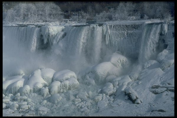 697028 Ice covered American Falls A4 Photo Print