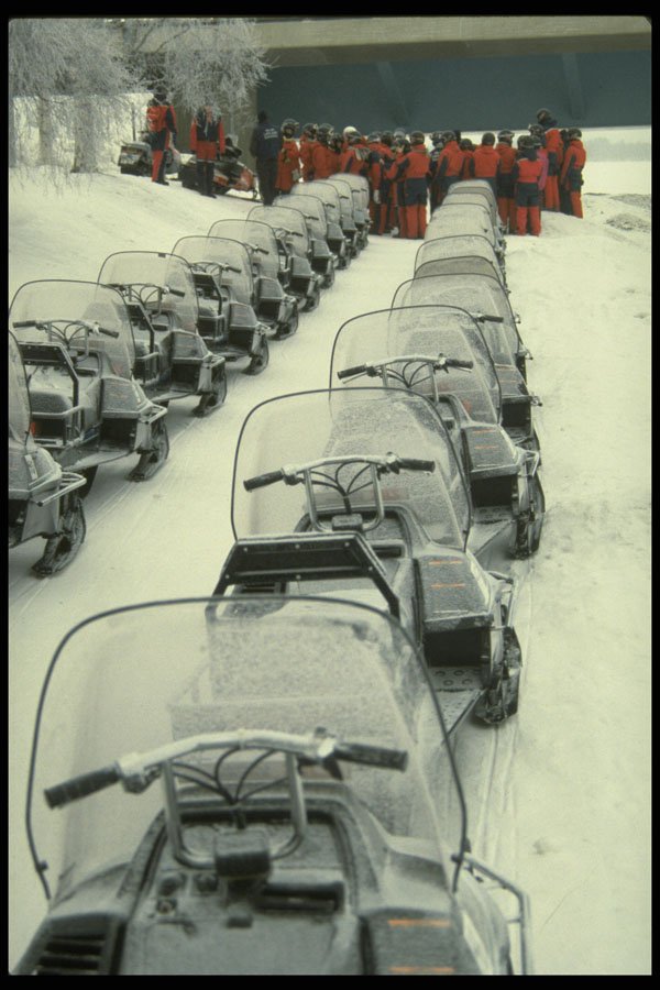 697040 Snowmobile Safari, Rovaniemi, Finland A4 Photo Print
