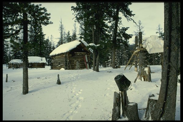 697050 Hunter's Shelter, Siberia A4 Photo Print