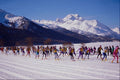 697078 Engadin Ski Marathon, Silvaplana, Switzerland A4 Photo Print