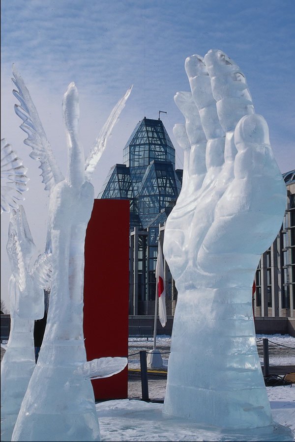 697080 Ice Sculptures Outside National Gallery Of Canada, Ottawa A4 Photo Print