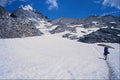 697084 Man Walking In Snow, Col Du Fromage, Alps, France A4 Photo Print