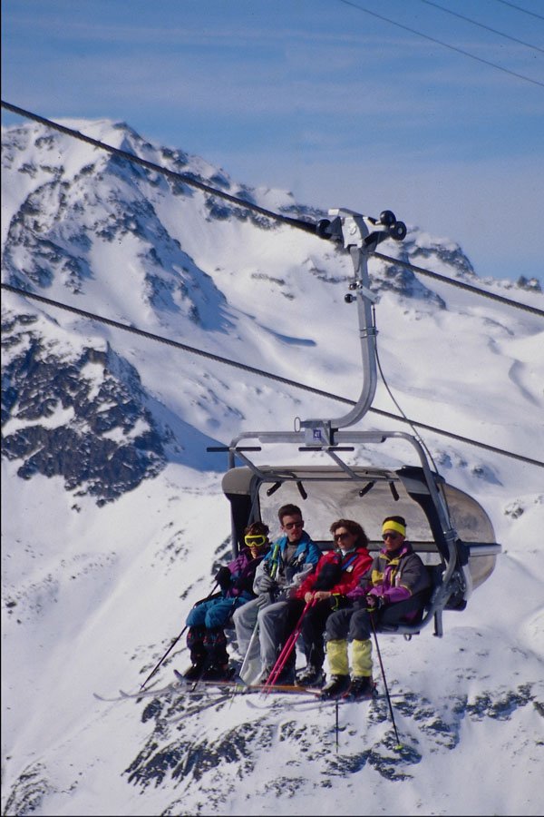 697085 Chairlift, Corvatsch, Engadin, Switzerland A4 Photo Print