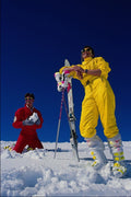 697086 Couple Skiing A4 Photo Print