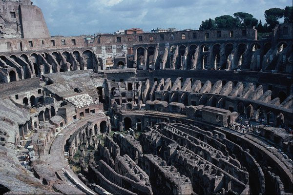 698016 The Cavernous Interior Of The Ancient Roman Colosseum A4 Photo Print