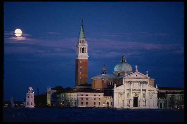 698031 San Giorgio Island Under A Full Moon A4 Photo Print