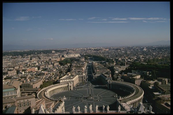 698068 View Of Piazza San Pietro From St. Peter's Basilica A4 Photo Print