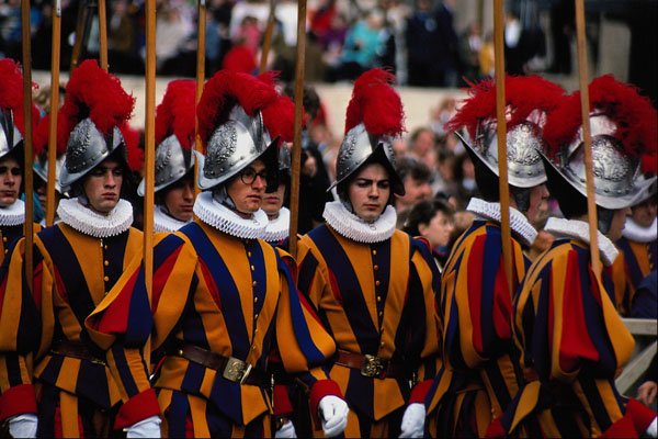 698083 Swiss Guards, Vatican, Rome, Italy A4 Photo Print