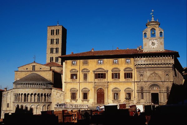 698092 Piazza Grande, Santa Maria Della Pieve, Arezzo, Tuscany A4 Photo Print