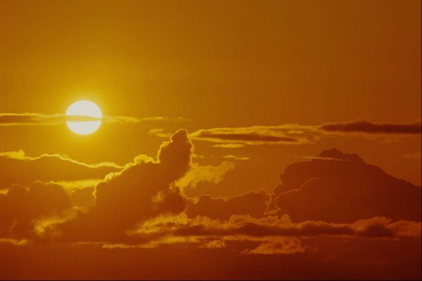 699003 Sun, Clouds A4 Photo Print