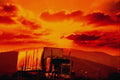 699013 Semi truck And Sunset, California A4 Photo Print
