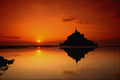 699070 Mont St. Michel At Sunset, Normandy, France A4 Photo Print