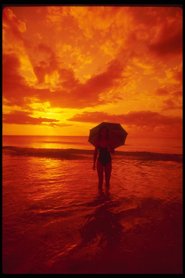 699082 Woman On Beach A4 Photo Print