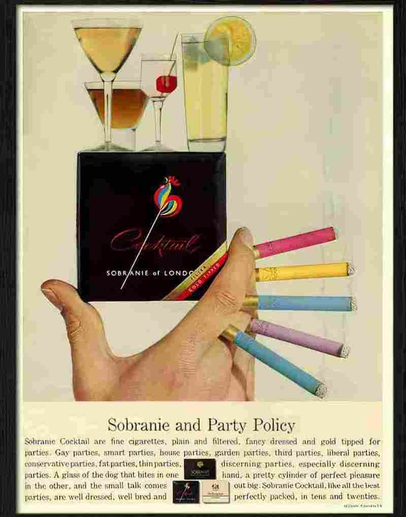 6H sobranie black russian cocktail cigarettes Advert A4 Photo Print