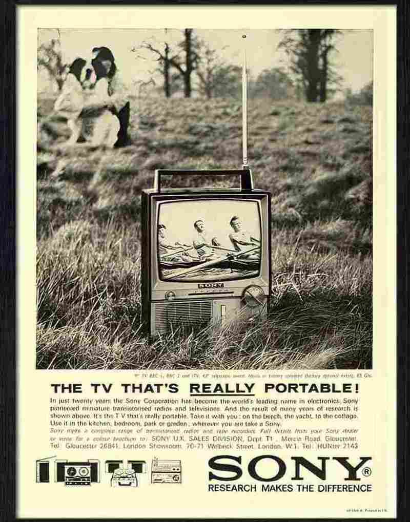 6K sony portable tv Advert A4 Photo Print