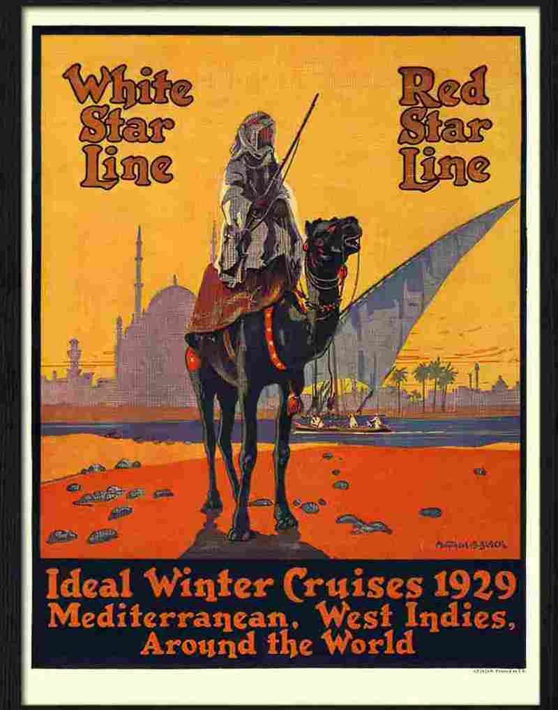 6K white star line winter cruises 1929 Advert A4 Photo Print
