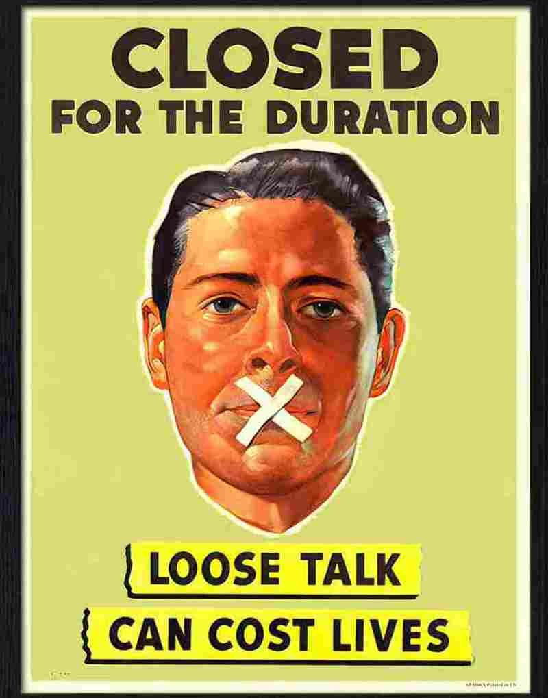 6X closed for the duration loose talk can cost lives Advert A4 Photo Print