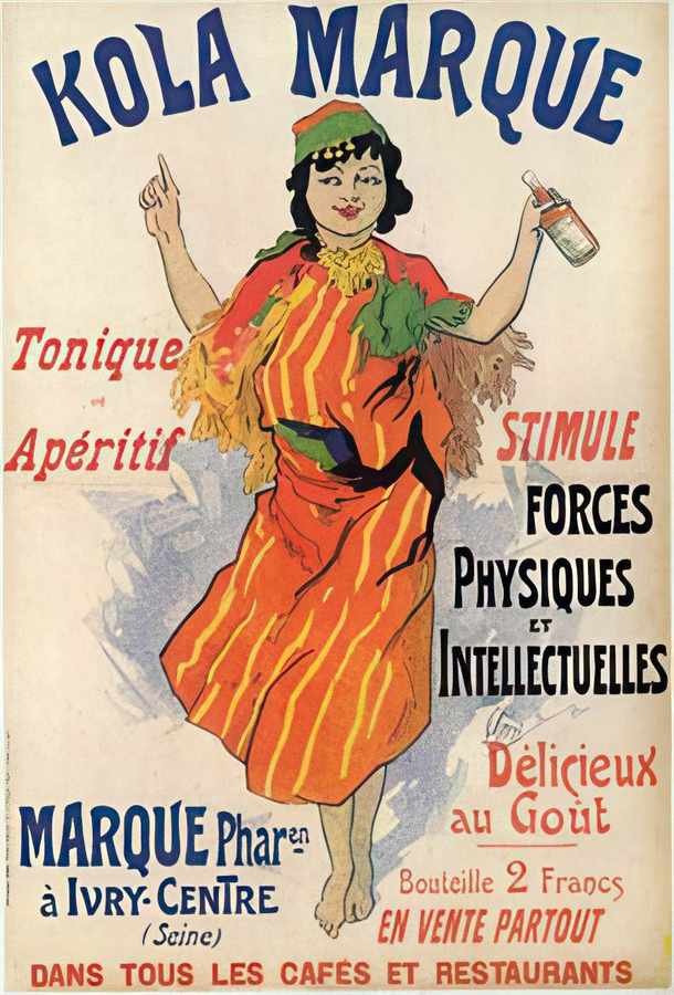 7 Cheret Kola Marq Vintage Advert A4 Photo Print