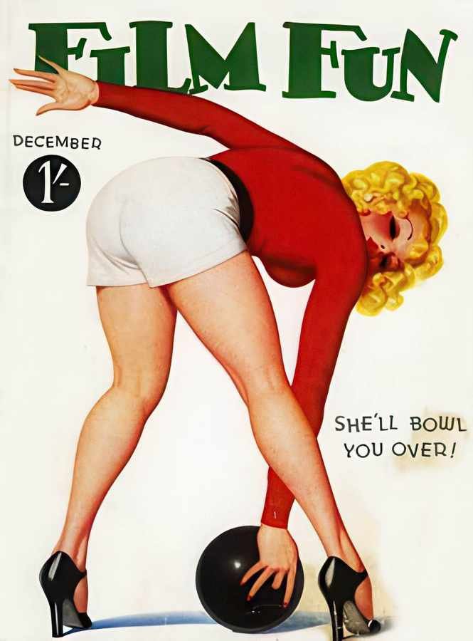 7 Film Fun Bowling Vintage Advert A4 Photo Print