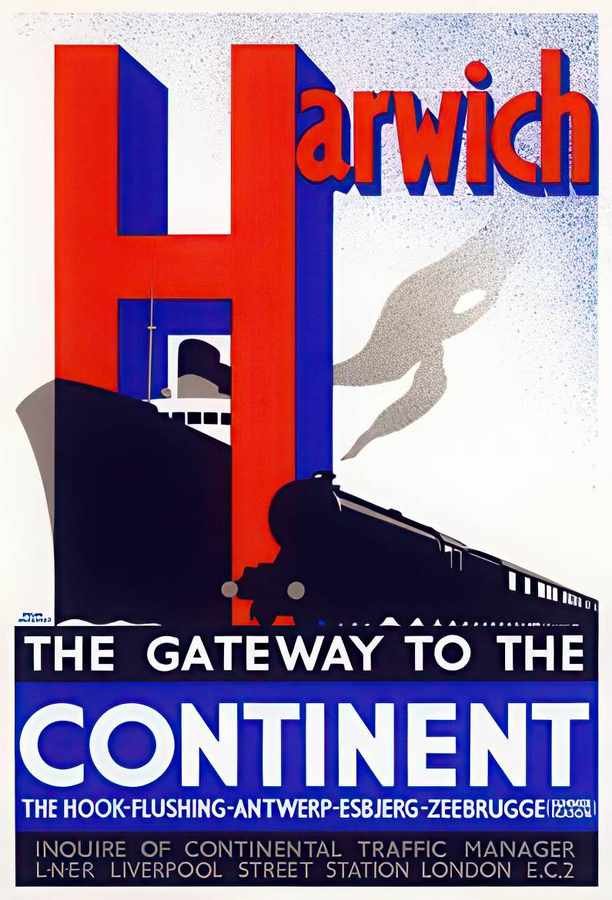 7 Harwich Gateway Vintage Advert A4 Photo Print