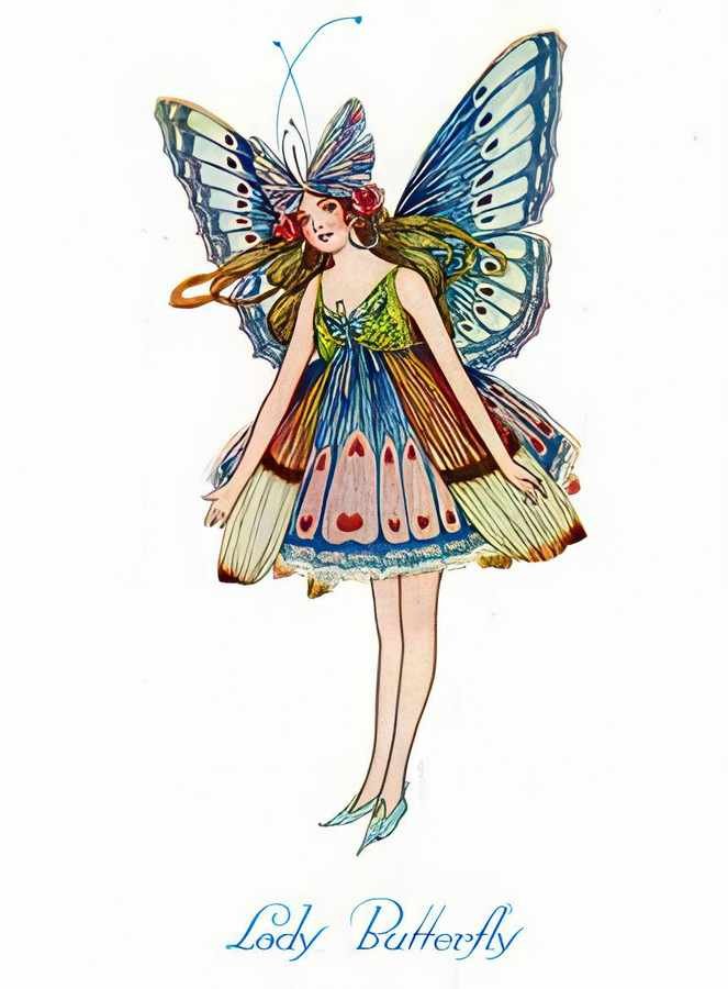 7 Lady Butterfly 1 Vintage Advert A4 Photo Print