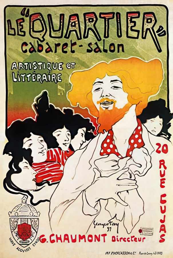 7 Le Quartier Cabar Vintage Advert A4 Photo Print