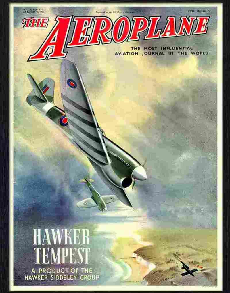 7 aeroplane hawker tempest 1940s Advert A4 Photo Print