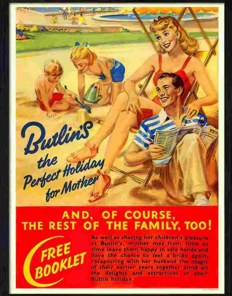 7 butlins perfect holiday Advert A4 Photo Print