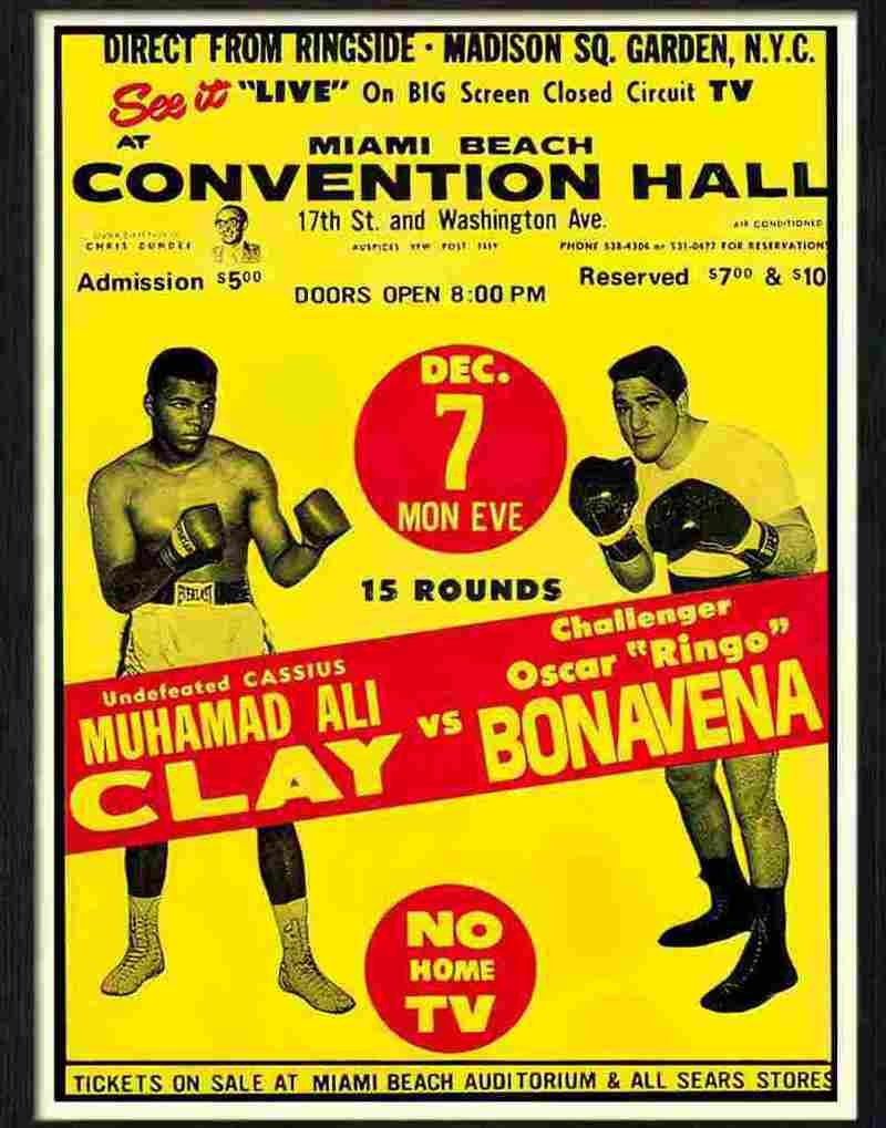 7 cassius clay muhammad ali vs oscar bonavena 1970 Advert A4 Photo Print