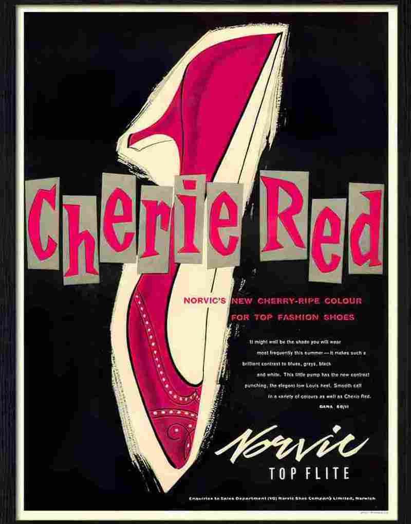 7 cherie red shoes Advert A4 Photo Print