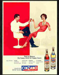 7 cinzano drinks advert 1960s Advert A4 Photo Print