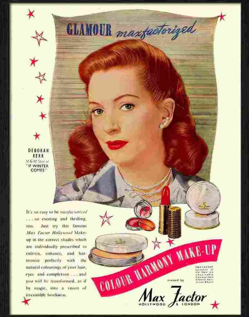 7 deborah kerr max factor 1940s Advert A4 Photo Print