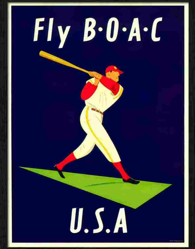 7 fly boac usa Advert A4 Photo Print