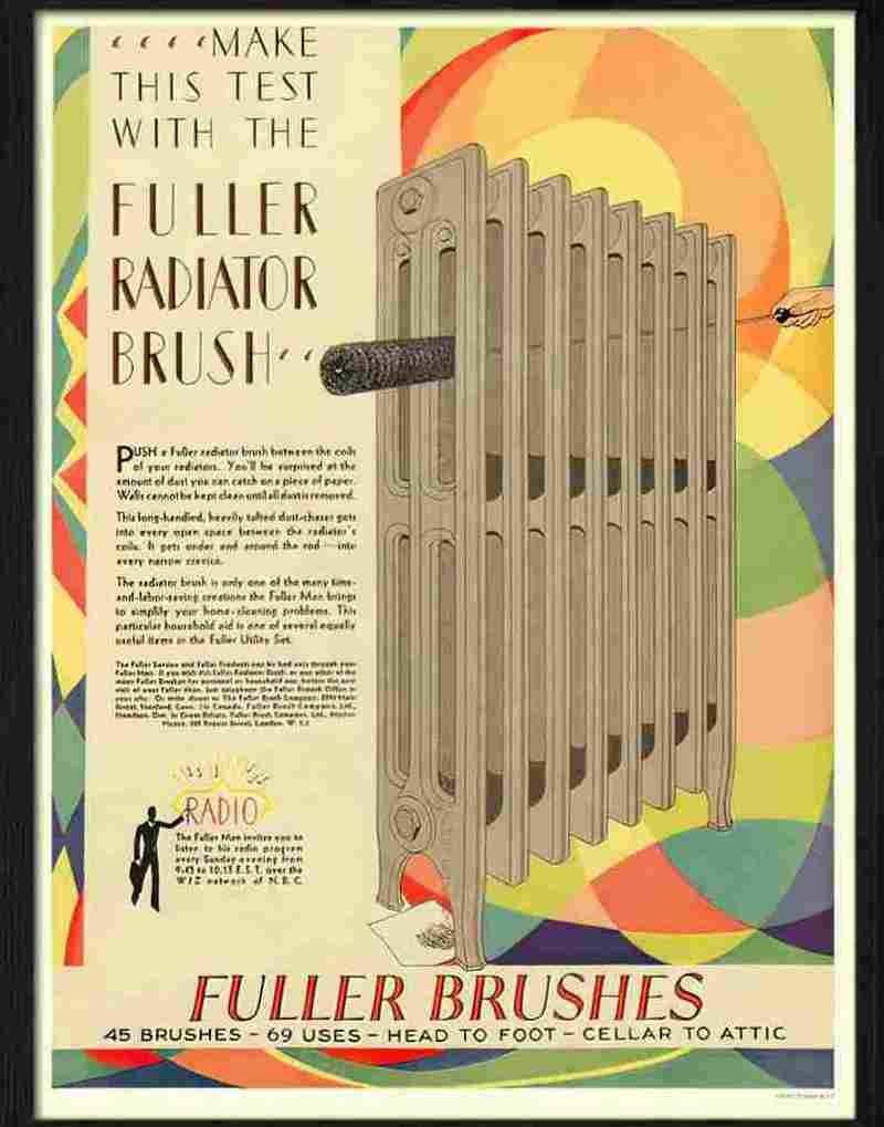 7 fuller brushes art deco 1920s Advert A4 Photo Print