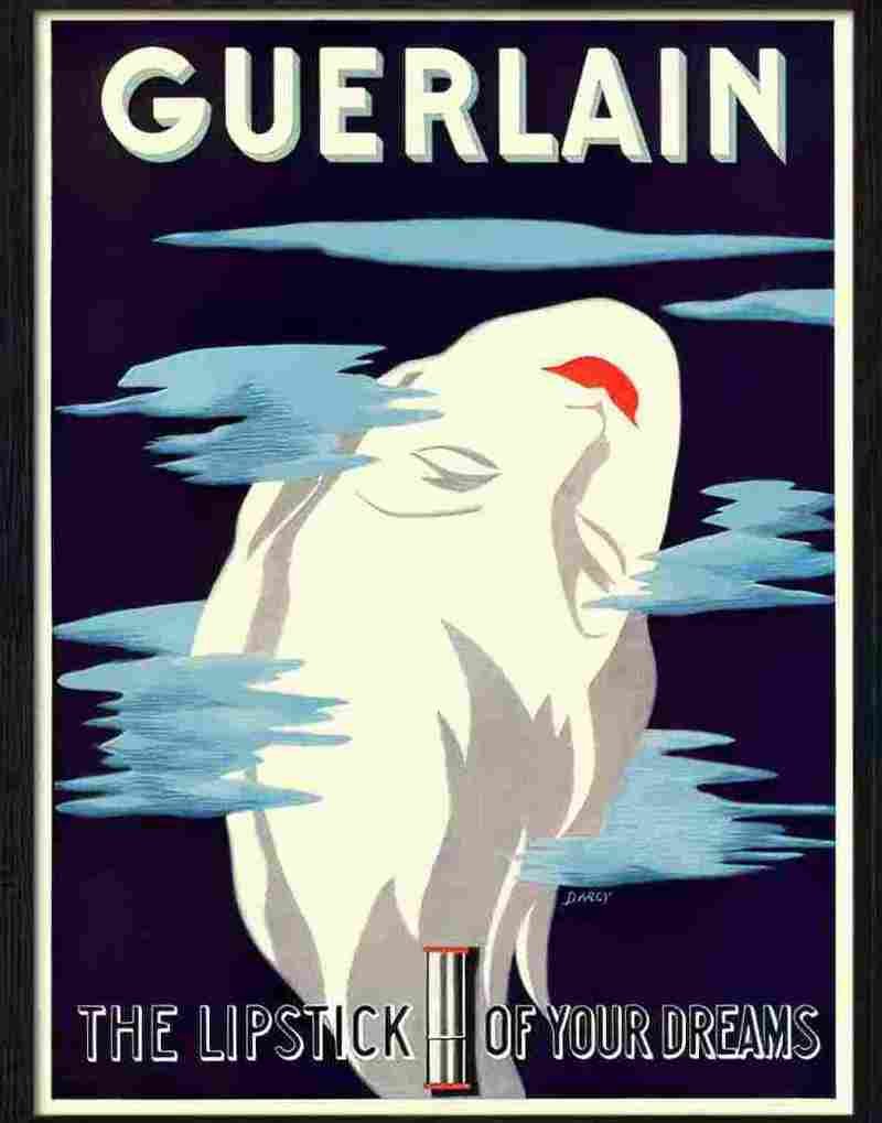 7 guerlain lipstick 1920s Advert A4 Photo Print