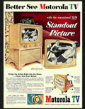 7 motorola television advert boxing 1950s Advert A4 Photo Print