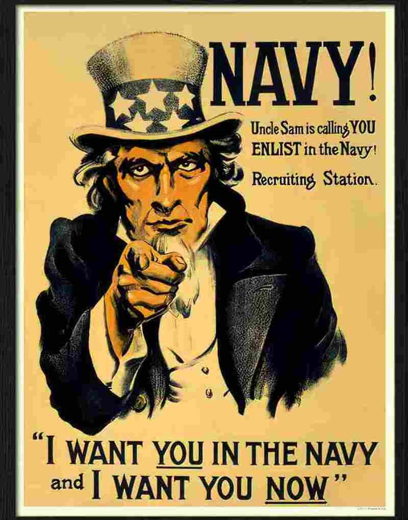 7 navy i want you war poster Advert A4 Photo Print