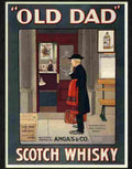 7 old dad scotch whisky poster victor verner 1900s Advert A4 Photo Print