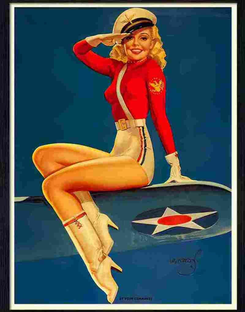 7 pin up girl at your command earl mcpherson 1940s Advert A4 Photo Print