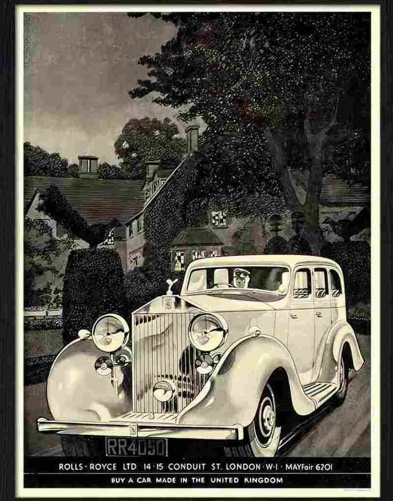 7 rolls royce car advert Advert A4 Photo Print