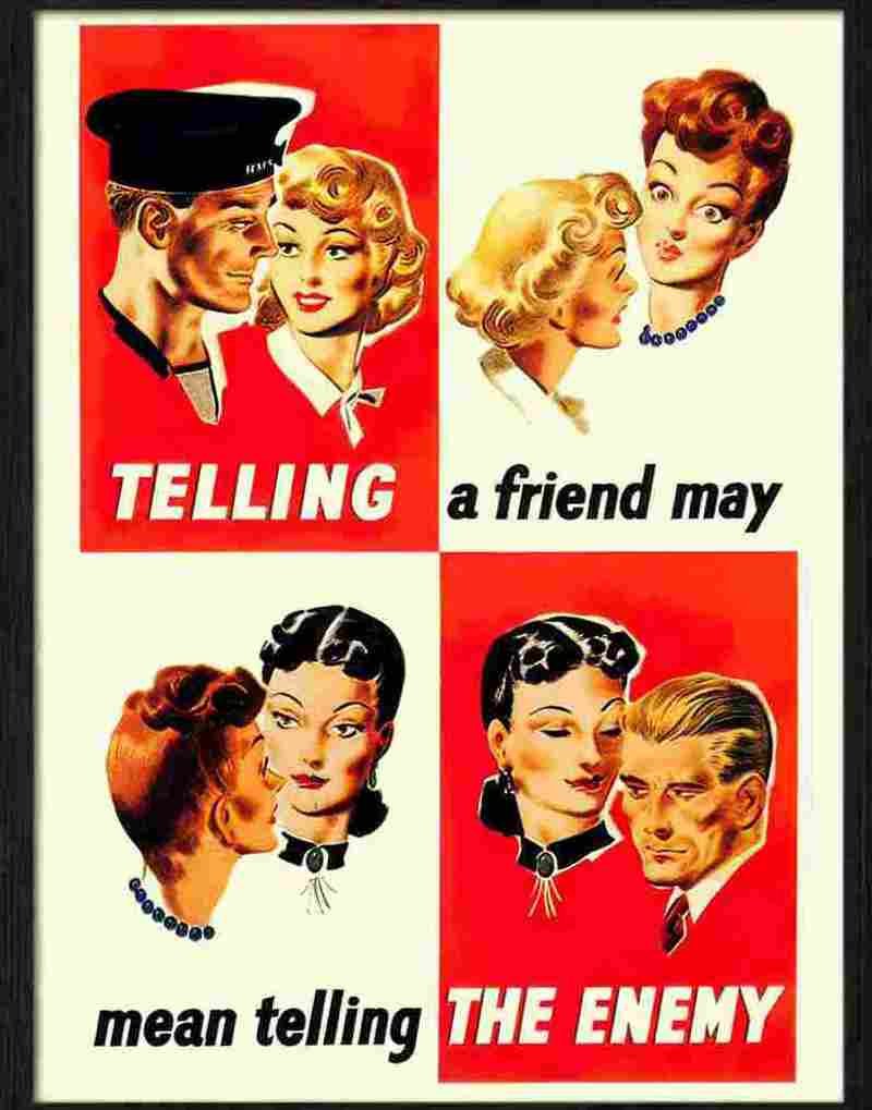 7 telling a friend war poster Advert A4 Photo Print