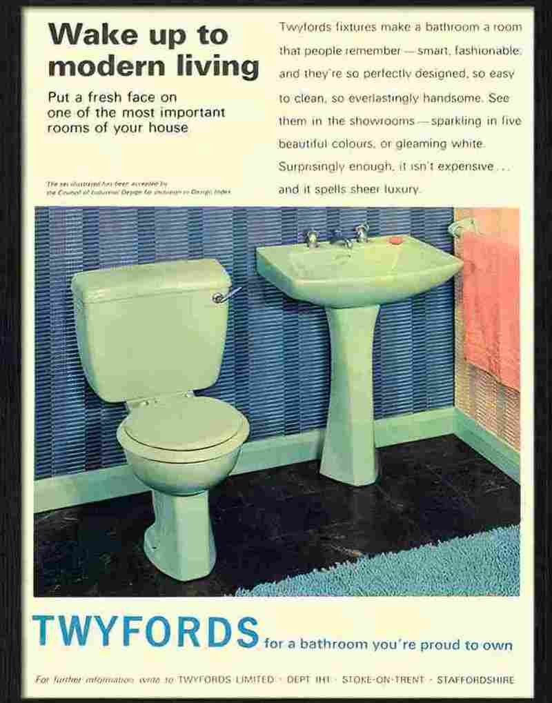 7 twyfords bathroom 1960s Advert A4 Photo Print
