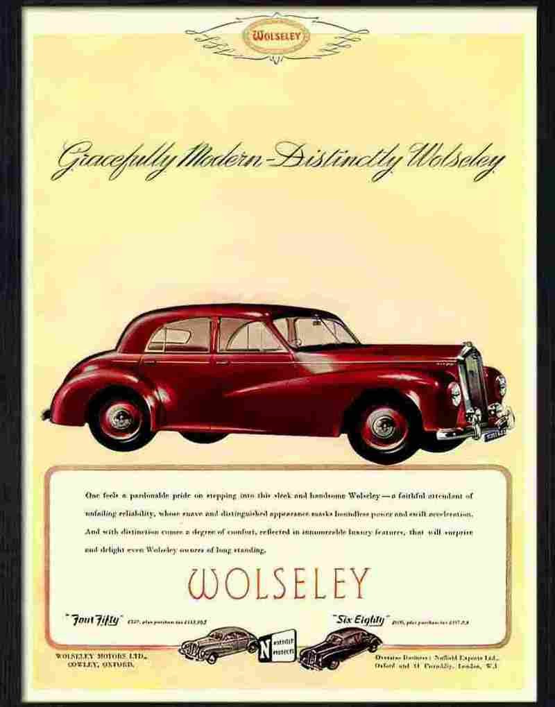7 wolsey car advert 1949 2 Advert A4 Photo Print