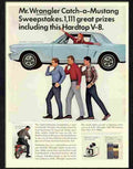 7 wrangler jeans ford mustang 1960s 2 Advert A4 Photo Print