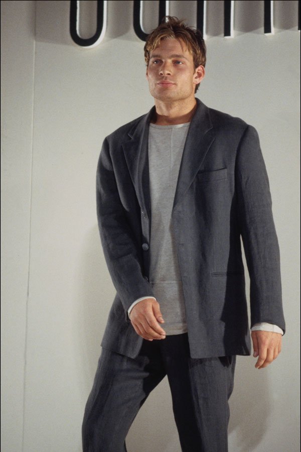 701012 Grey Linen Suit A4 Photo Print