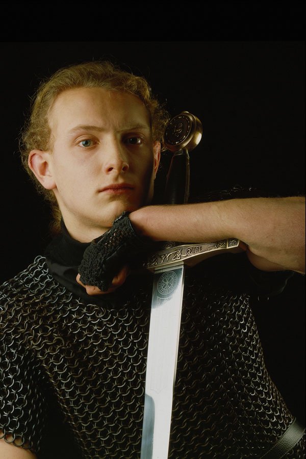 701018 Portrait Of Knight In Chain Mail And Sword A4 Photo Print
