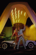 702008 Disco Dancing, Couple With Car A4 Photo Print