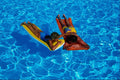 702010 People On Air Mattress In Pool, Lanzarote, Spain A4 Photo Print