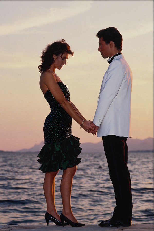 702047 Lisa And Seth In Evening Clothes At Sunset On The Boardwalk A4 Photo Print