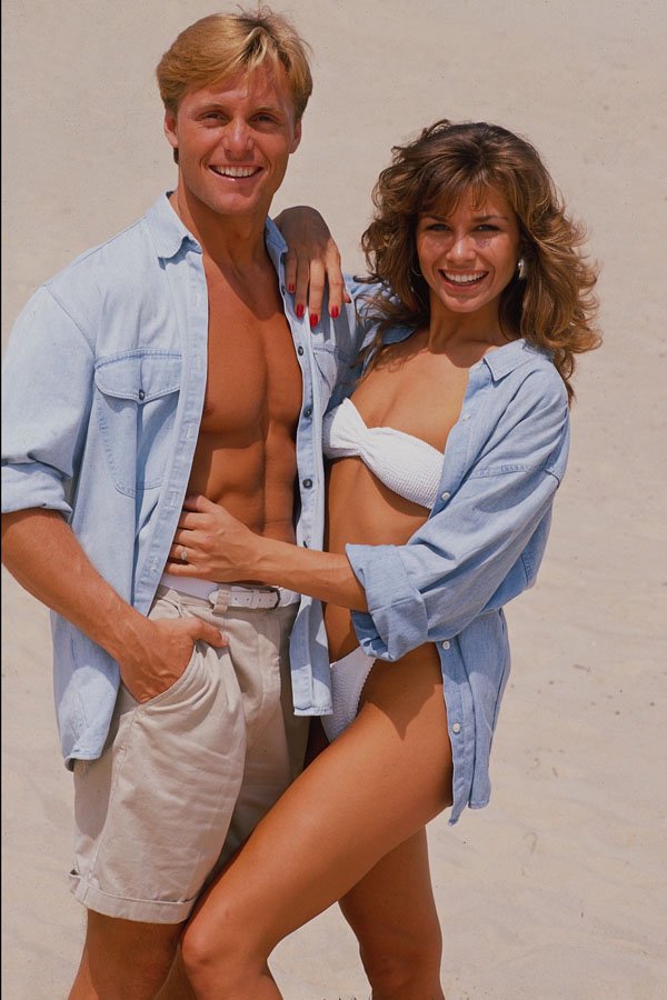702059 Andy And Maria In Denim Shirts At The Beach A4 Photo Print